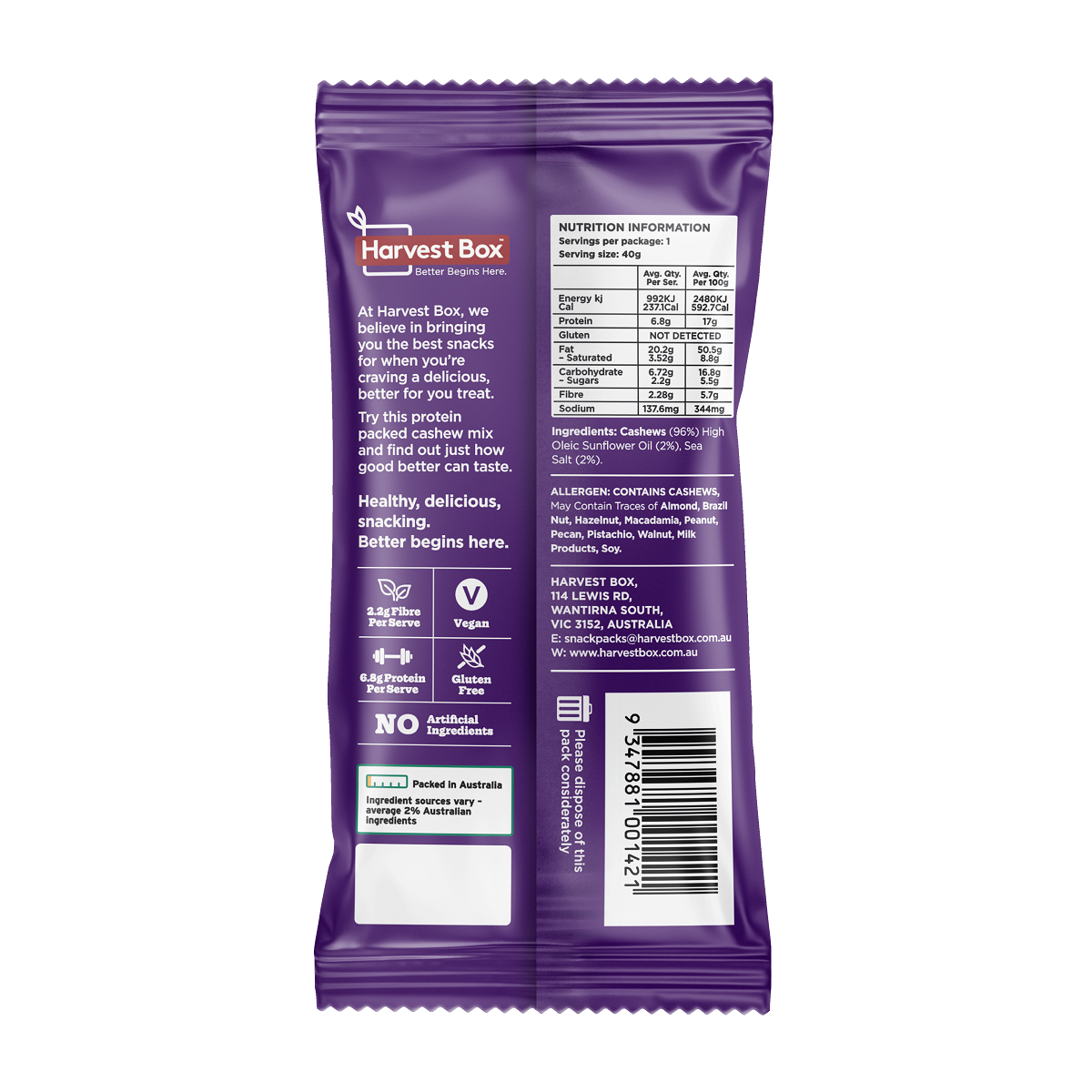 Salted Cashews 40g x 10 Thin Packs
