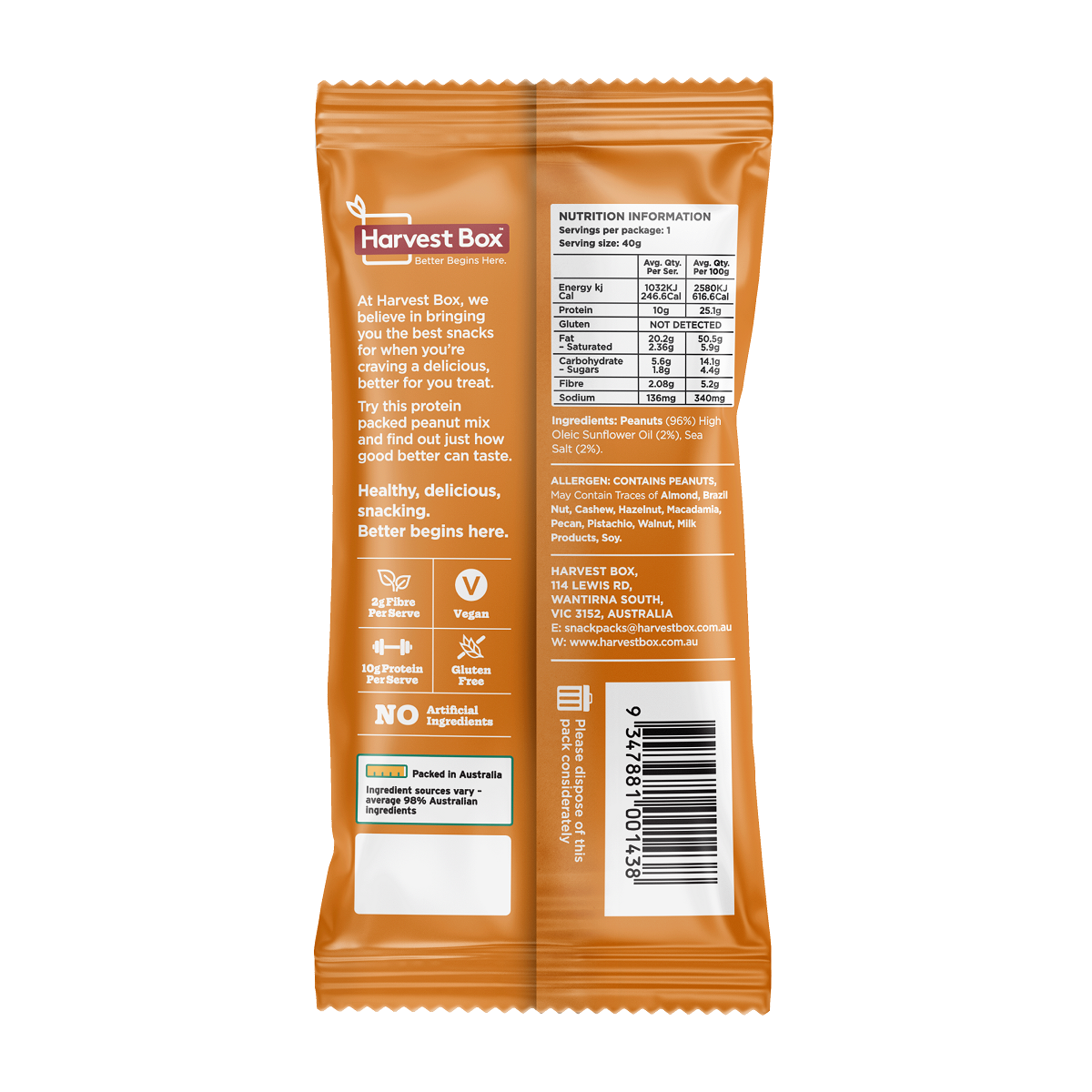 Salted Peanuts 40g x 10 Thin Packs