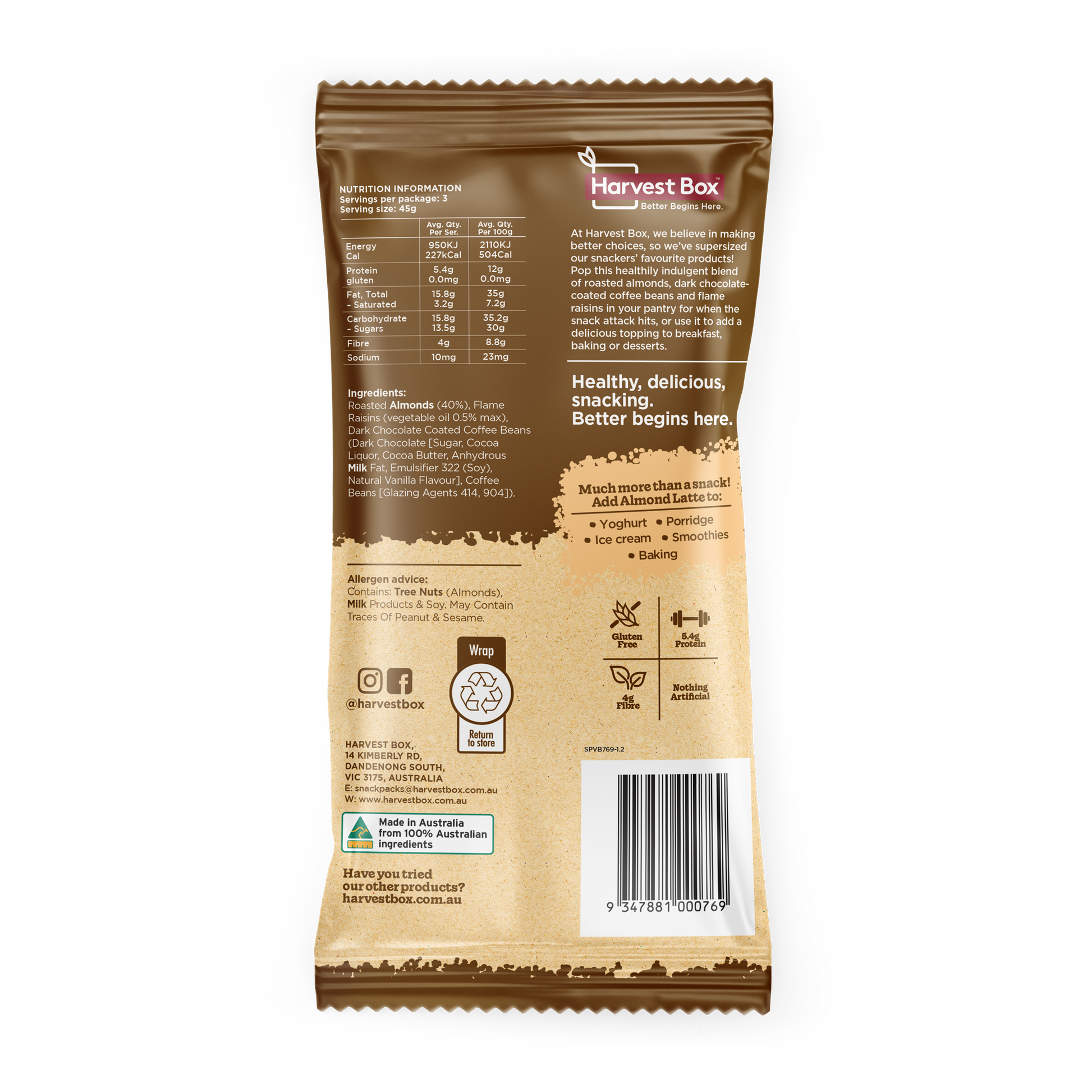 Coffee Nut Mixes and Treats High Fibre Snacks Made In Australia Tasty Health Foods