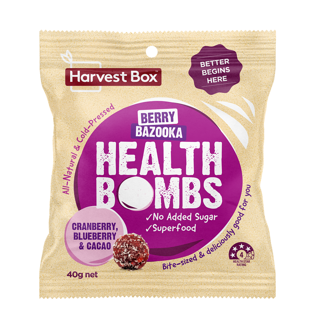 Health Bombs - Berry Bazooka (10 x 40g)