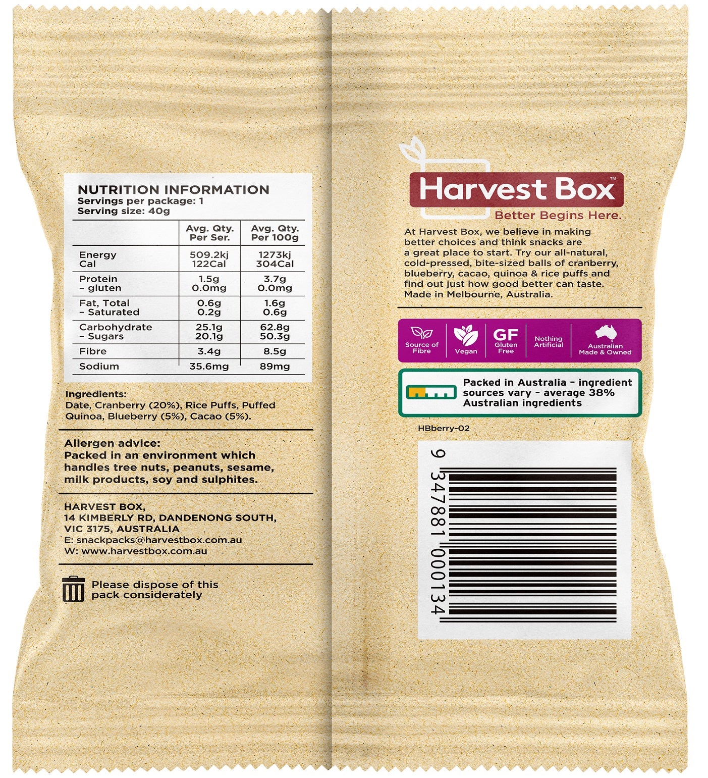 Health Bombs - Berry Bazooka (10 x 40g)