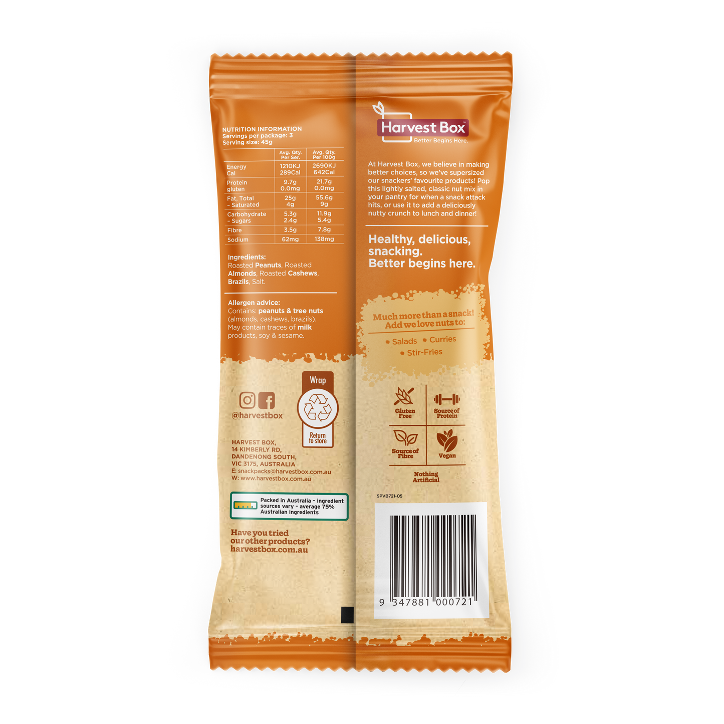 Australian Owned Company Nut Mixes Gym Snack Running Treat Time