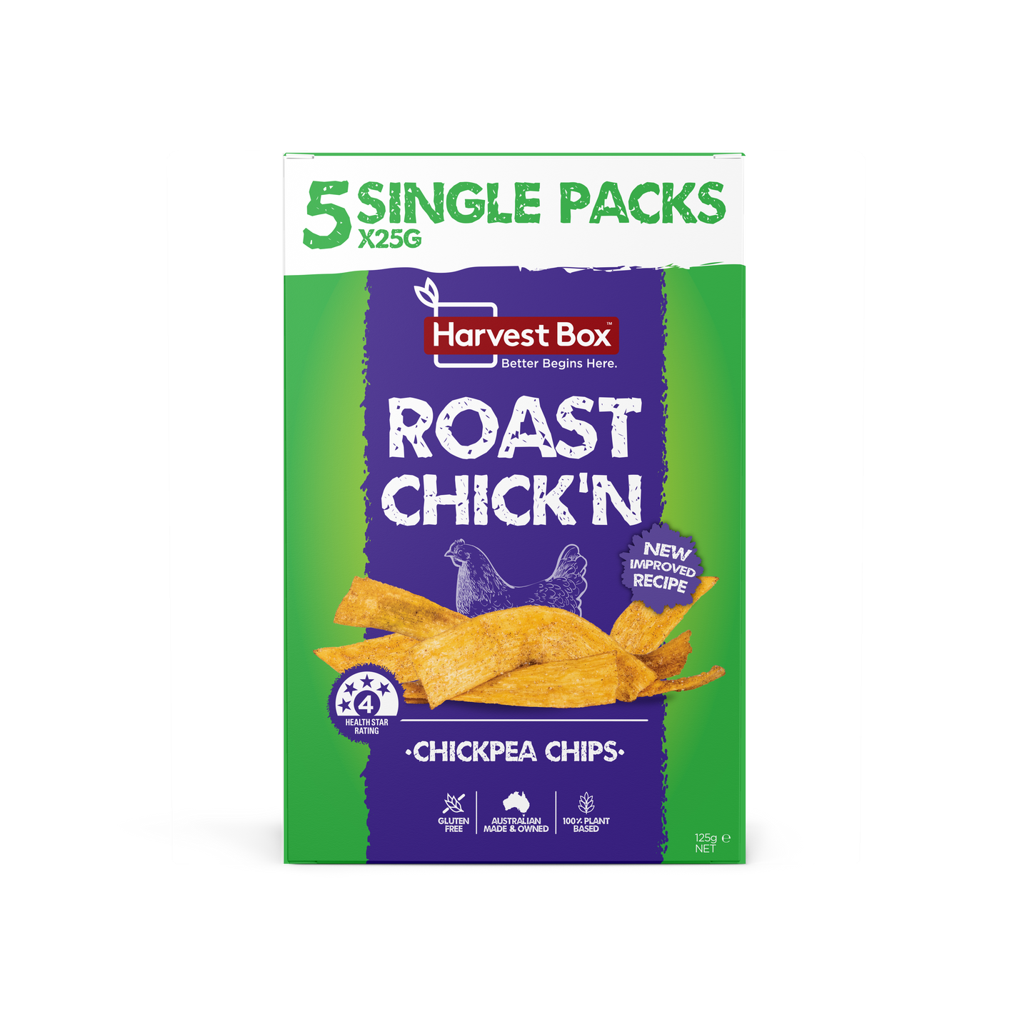 CHICKPEA CHIPS – ROAST CHICK’N (5x25g)