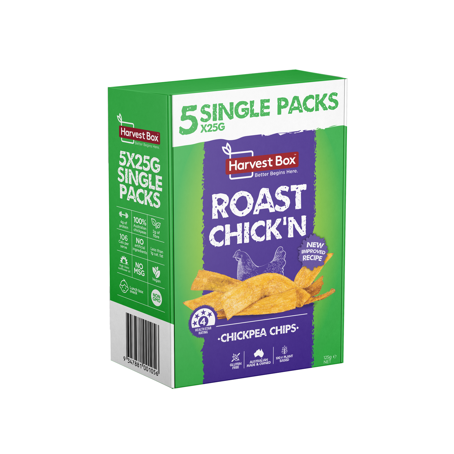 CHICKPEA CHIPS – ROAST CHICK’N (5x25g)
