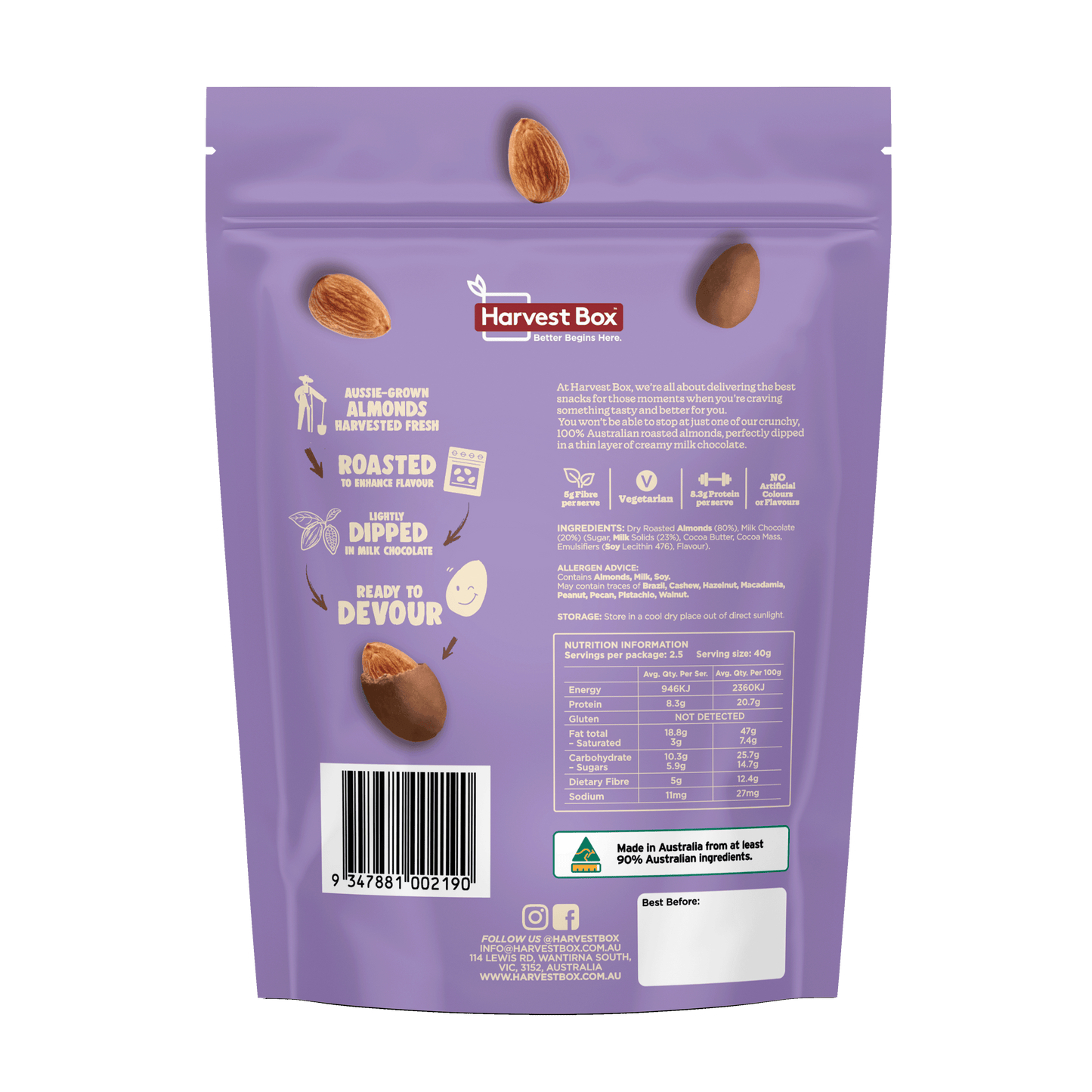 Dipped - Milk Choc (9 x 100g)