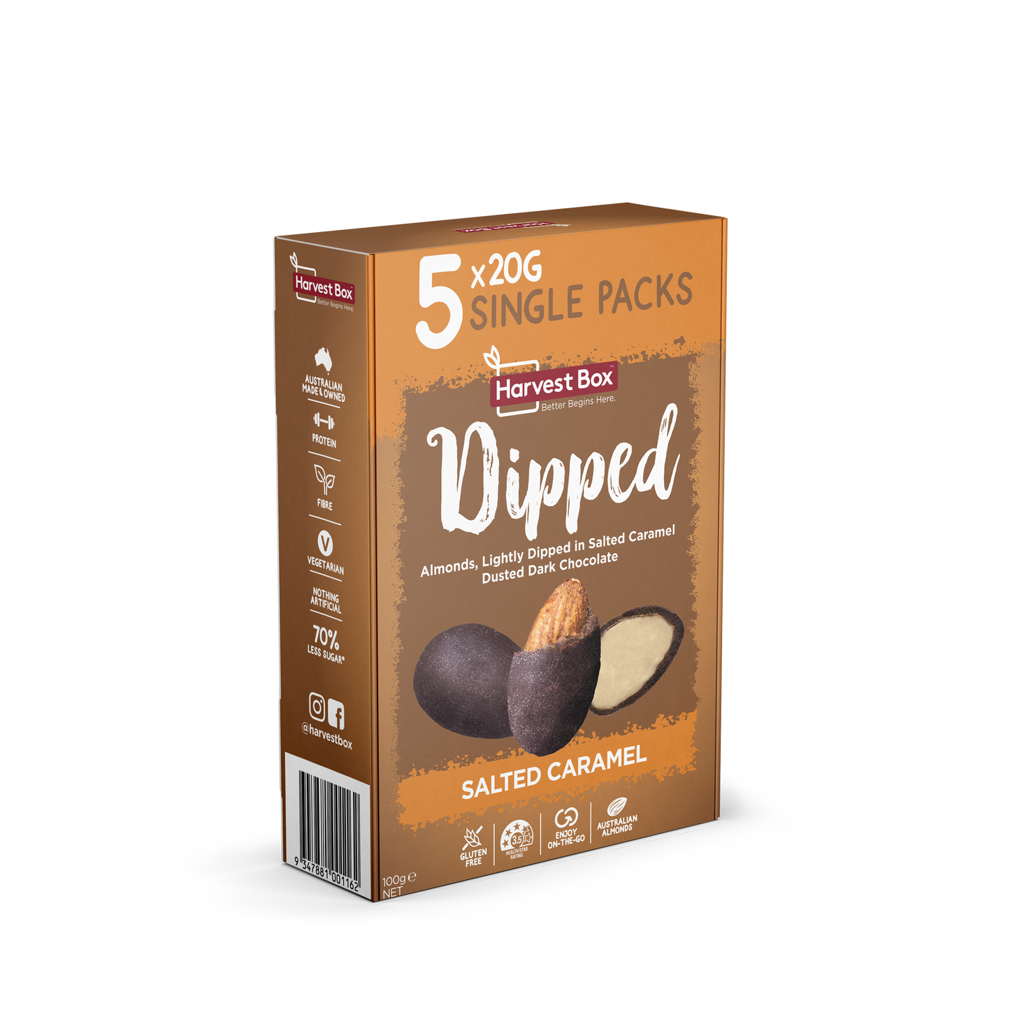 NEW - DIPPED - SALTED CARAMEL (5 x 20g)