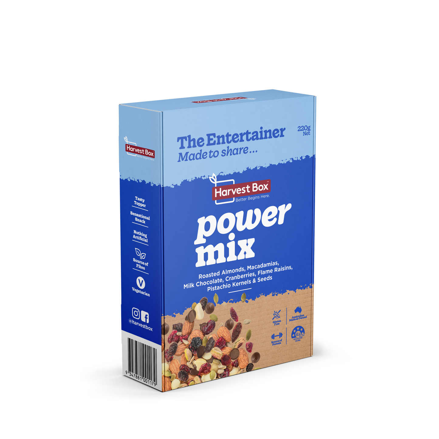 Supersized Oatmeal Topper, Fruit, Nut & Seed Mixes Made In Australia All Natura; Ingredients, Flavours