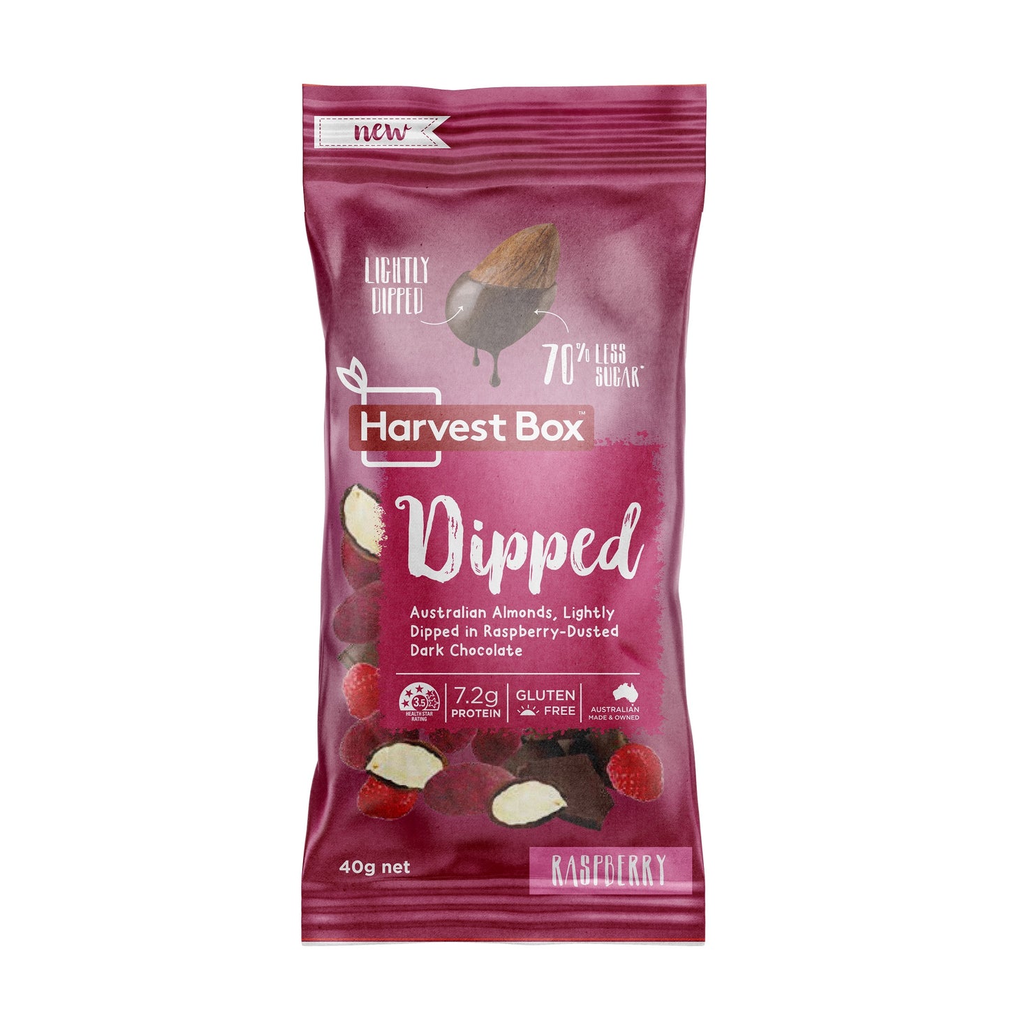 Dipped - Raspberry Dark Choc (10 x 40g)